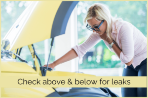 After Accident: Check above and below for fluid leaks