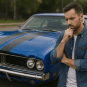 Coon Rapids Collision Classic Car Fender Bender - Blue Charger