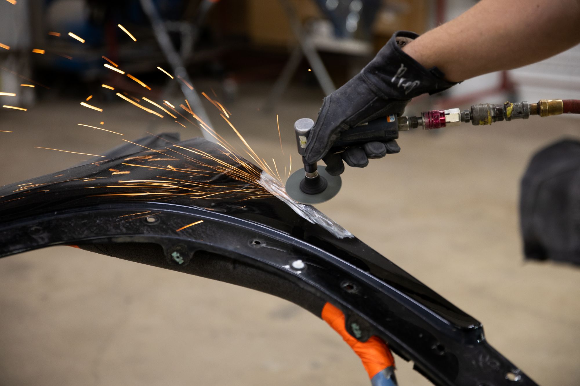 auto body paint repair process - prep for paint